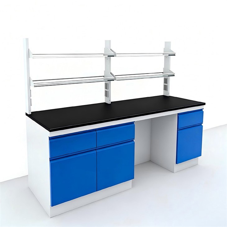 Bancs de laboratoire avec étagères
