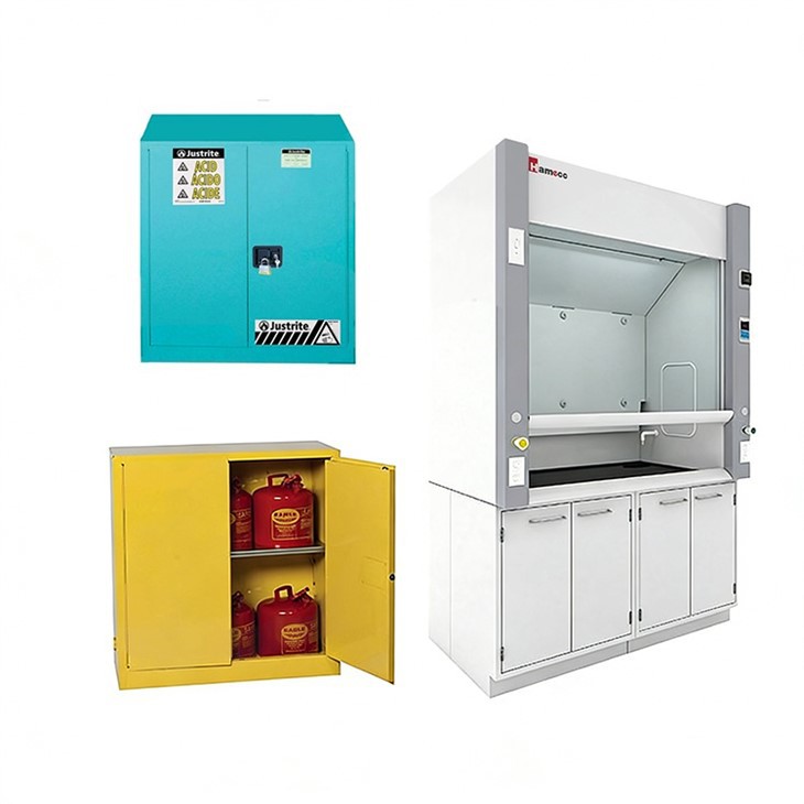 Armoire de stockage de produits chimiques ventilée